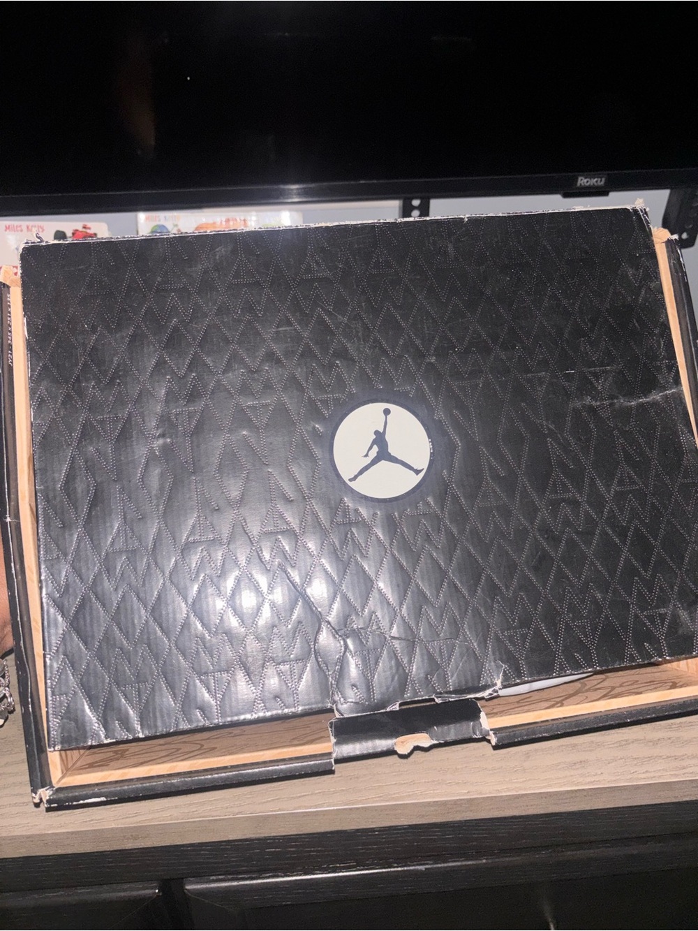 Air Jordan Black Shoe Box with Jumpman Logo